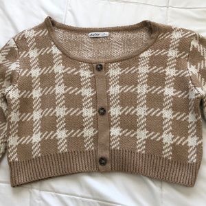 tan knit cardiagn